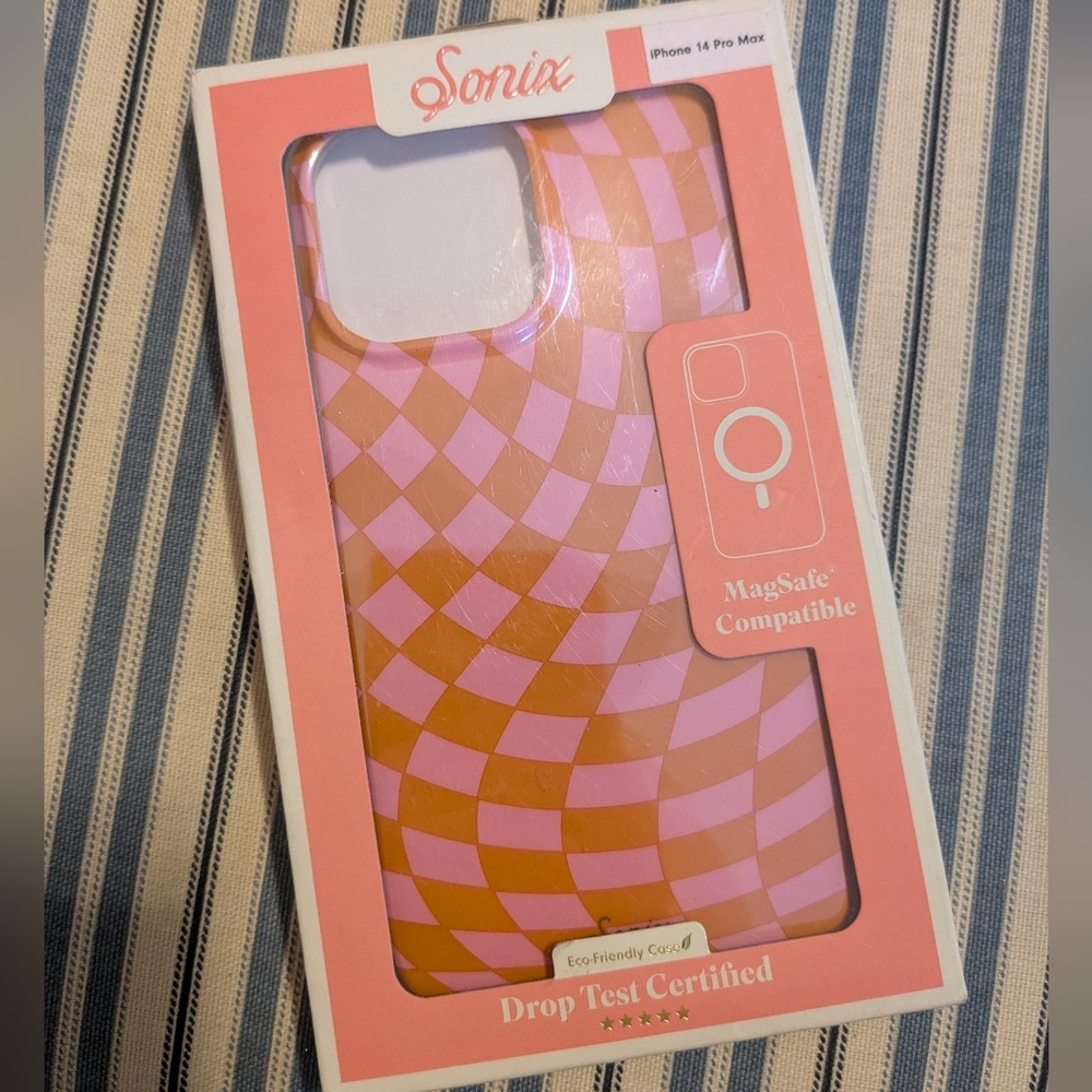 NIP! Sonix iPhone 14 Pro Max Checkmate Pink/Orange MagSafe® Compatible iPhon…